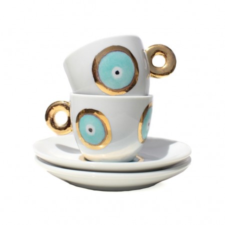 Two Evil Eye Cups with...