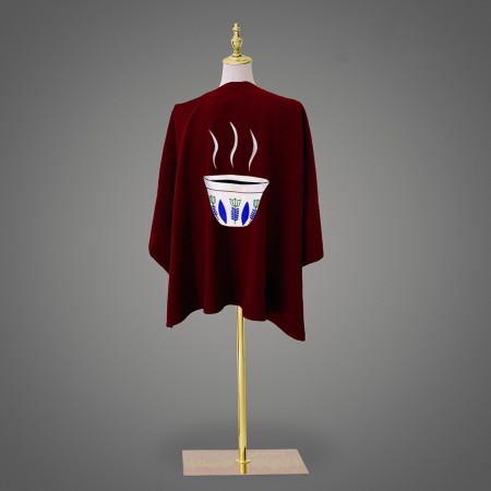 Coffee Cup Cashmere Poncho...