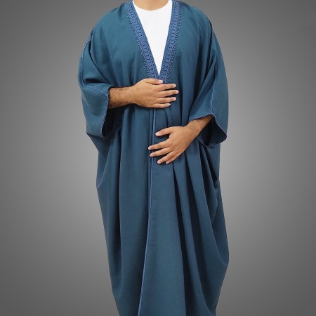 Linen Abaya | Dark Blue