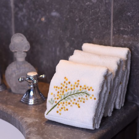 Mimosa Embroidered Hand Towels