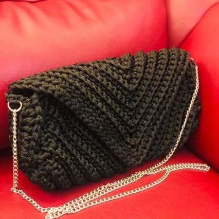 Macrame Crossbody Bag | Black