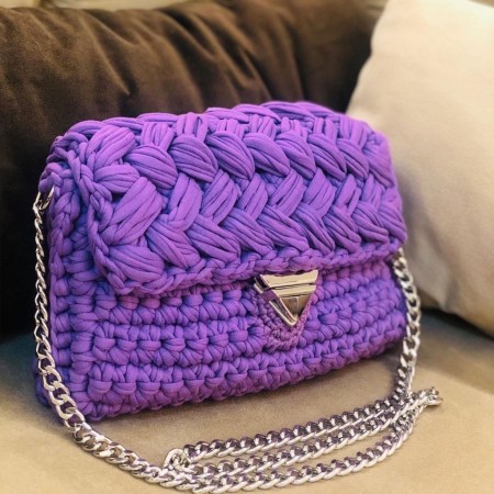 Crochet Crossbody Bag | Purple