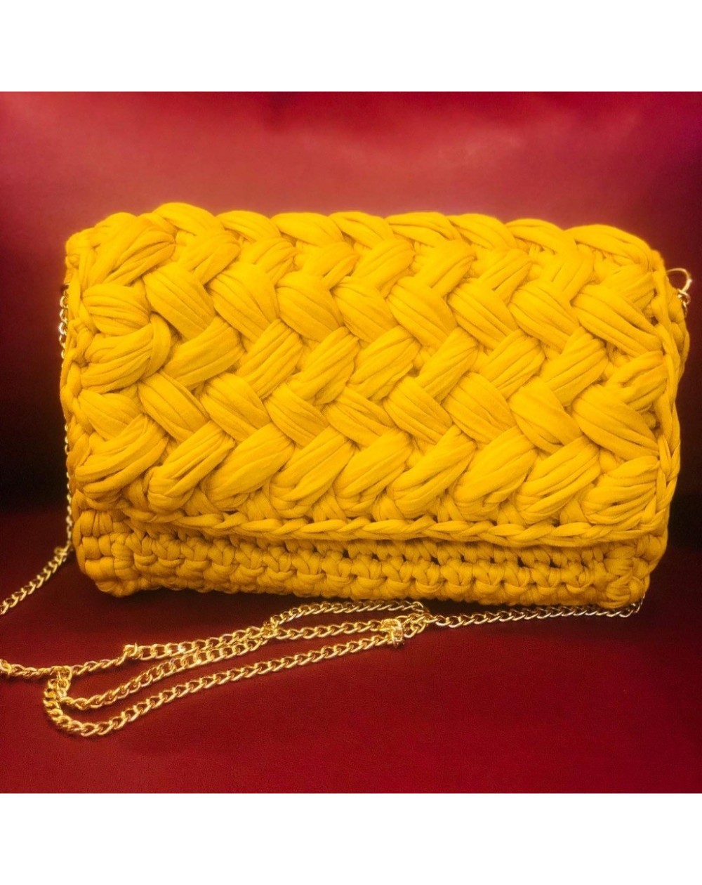 Crochet Crossbody Bag Yellow