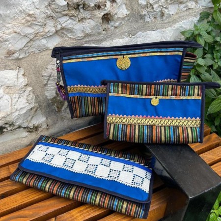 Traditional Blue Purse Set