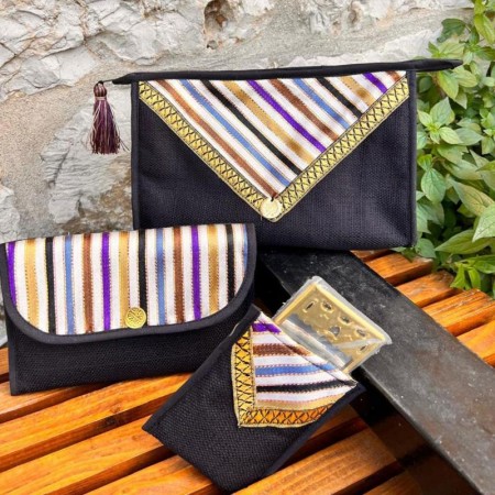 Traditional Navy Pouch Set