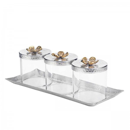 Round Orchid Box Tray Set