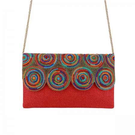 Swirly Clutch | Red