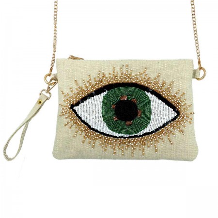 Emerald Evil Eye Clutch |...