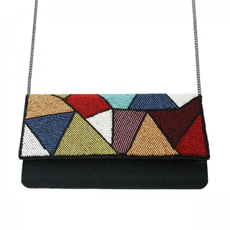 Triangles Clutch | Black