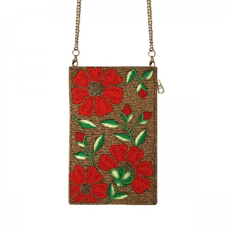 Floral Mobile Holder | Red