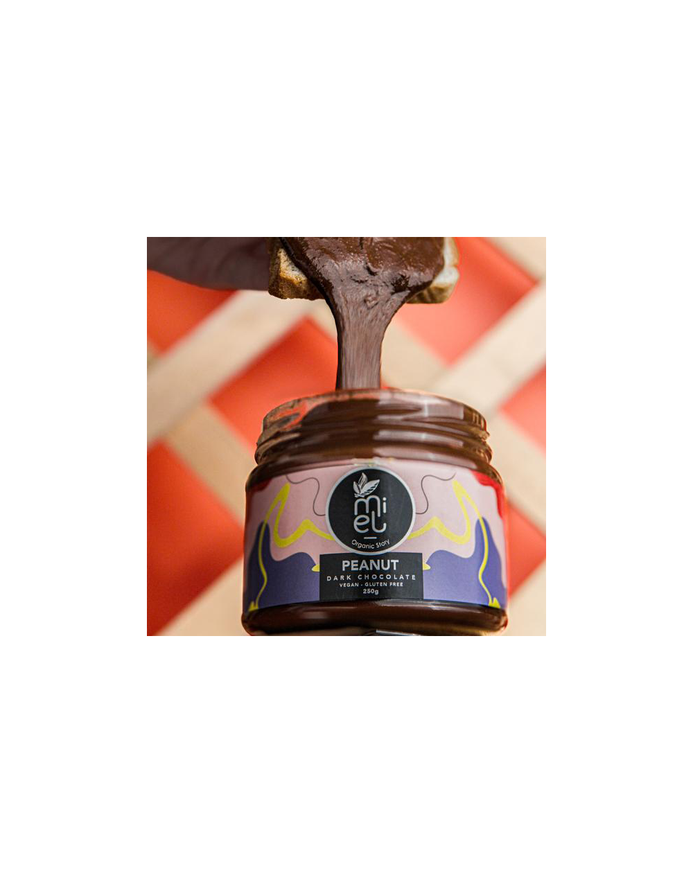 Peanut Dark Chocolate Jar | 250g | MOS