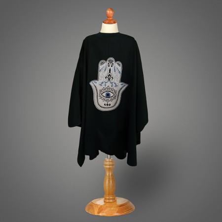 Fatima's Hand Poncho | Black