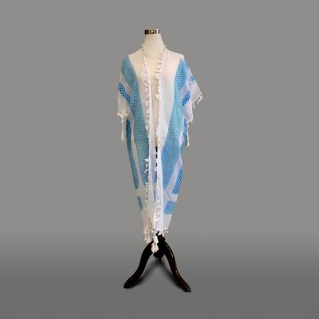 Kufiya Kaftan | Blue & White