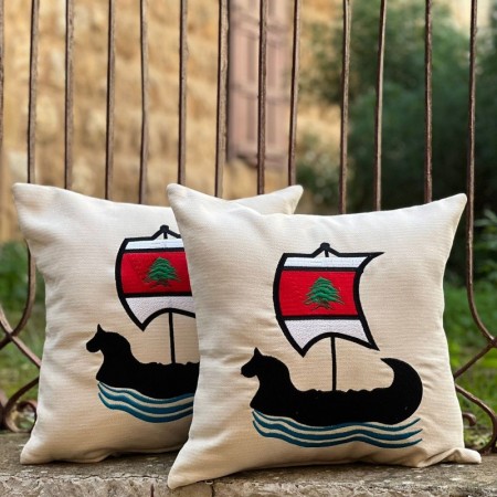 Phoenician Ship Pillow Covers