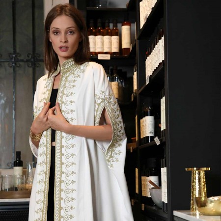 White & Gold Abaya