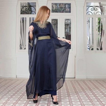 Voile Embroidered Abaya |...