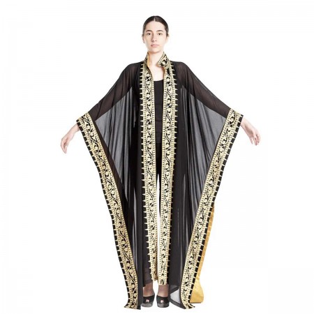 Voile Embroidered Abaya |...