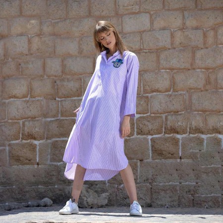 Hamsa Shirt Dress | Lilac