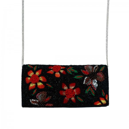 Floral Clutch | Black