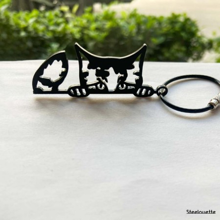 Purrfect Cat Keychain