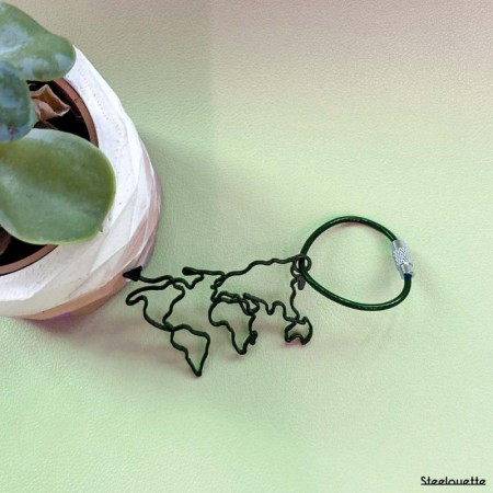World Map Keychain